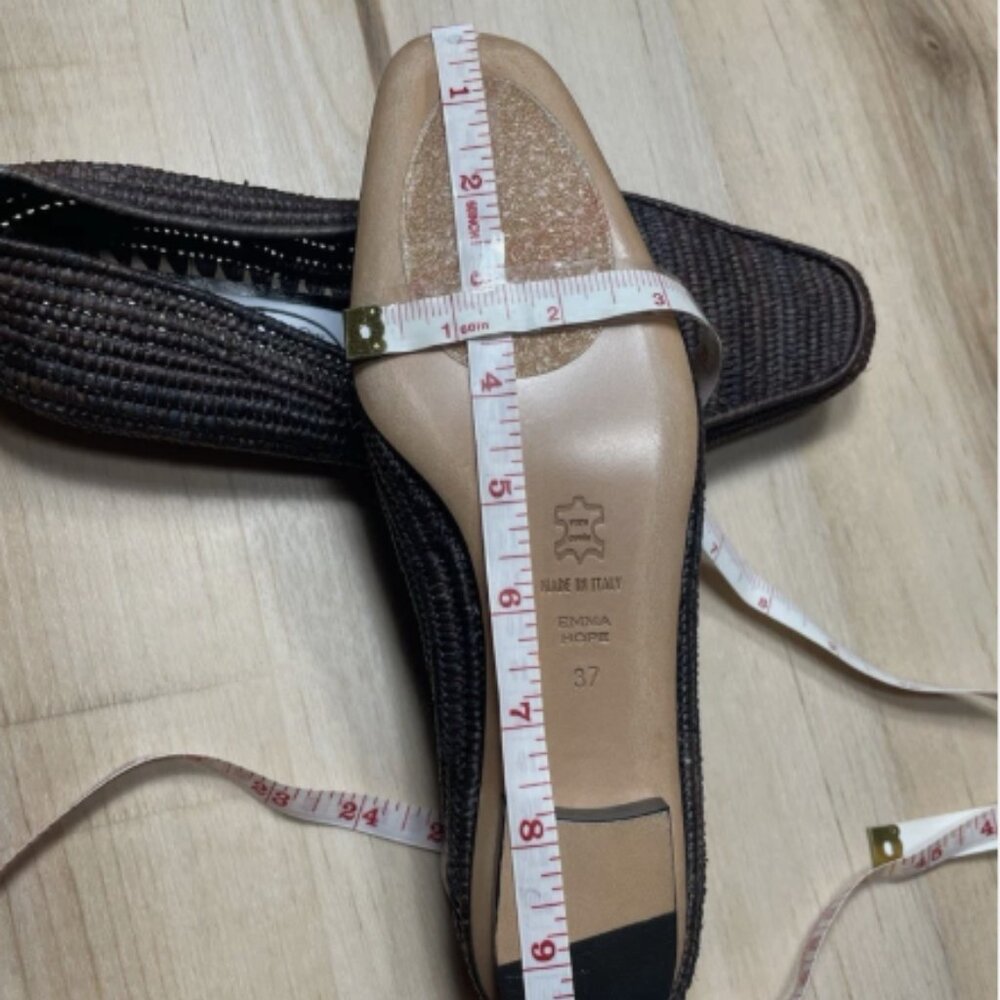 Emma Hope Woven Leather Loafers Brown Italy Women’s Size 7 Flat Comfort Shoe - Picture 10 of 11